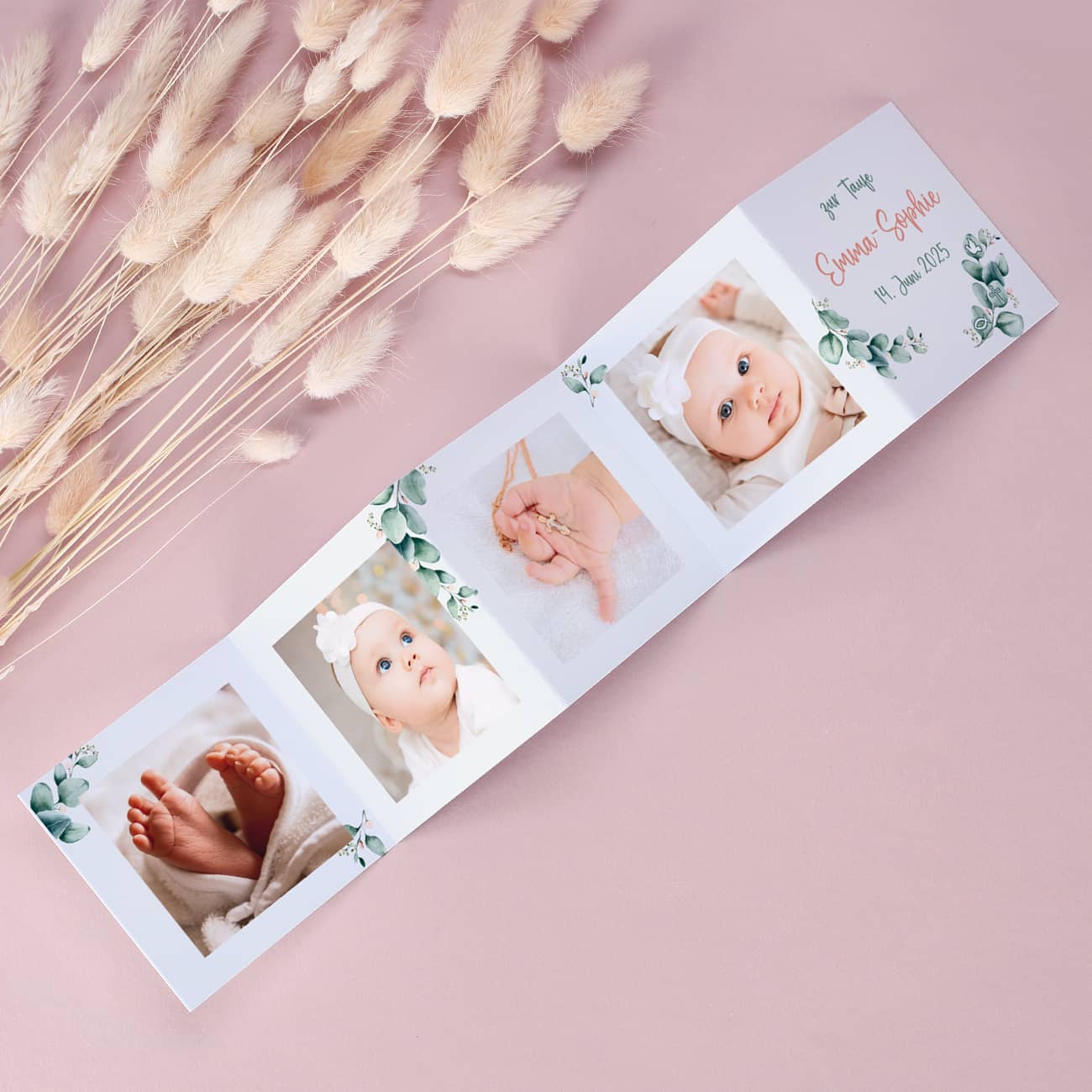 Mit 4 Fotos & Text als Personalisierung