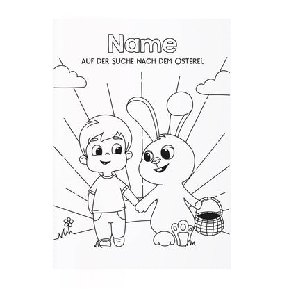 Ostermalheft mit Ihrem Wunschnamen für Jungs