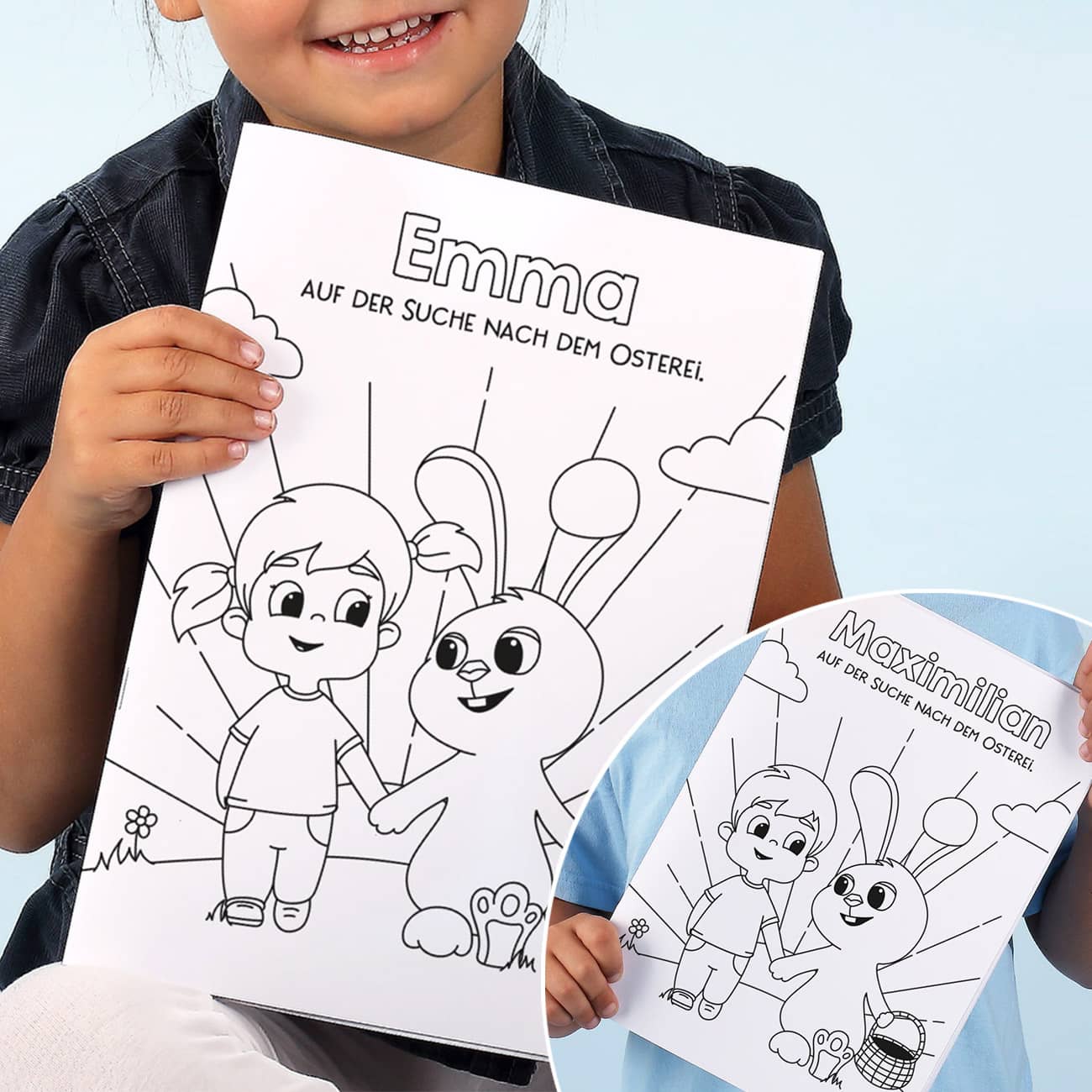 Ostermalbuch für Kinder mit Wunschname