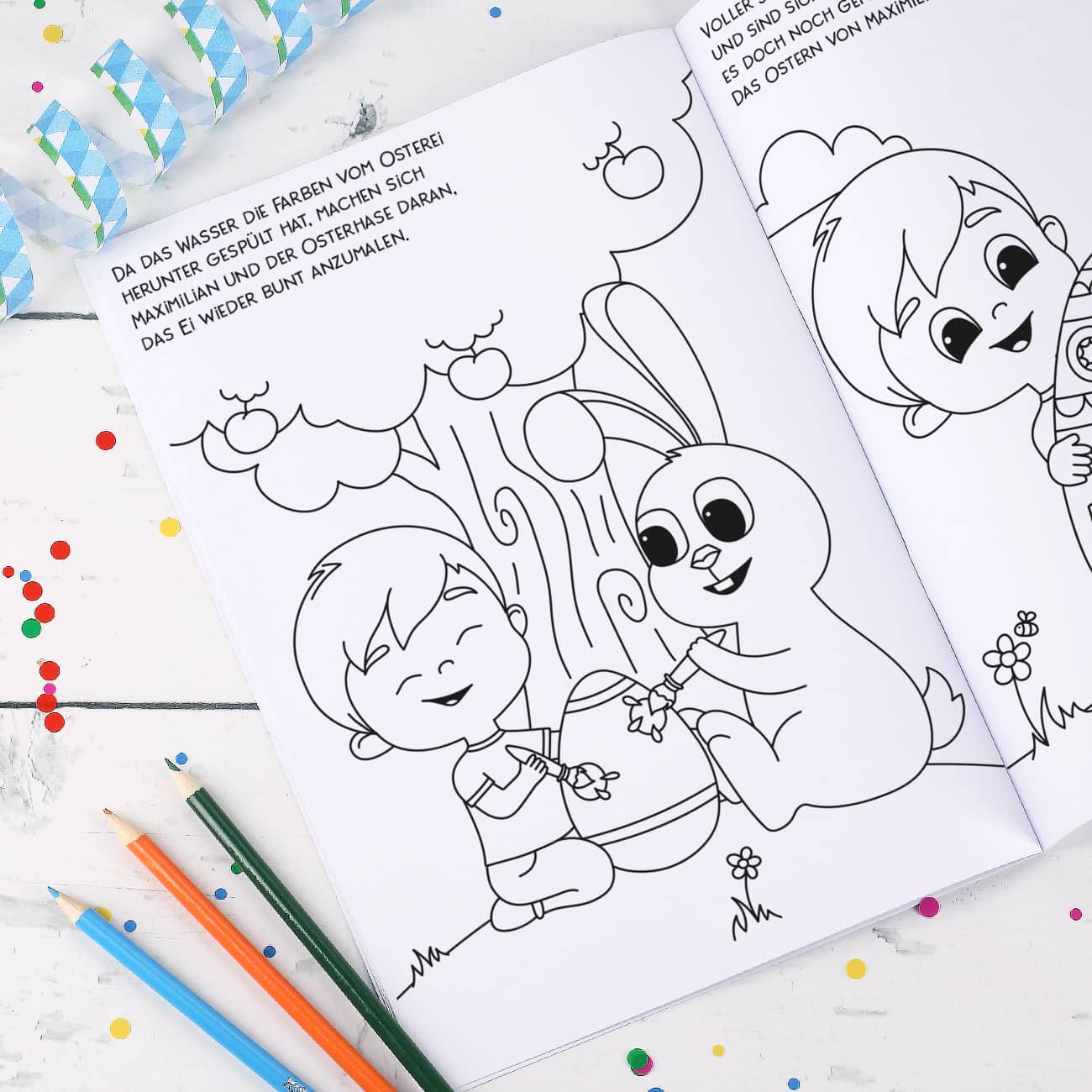 Malheft Ostergeschichte für Jungs