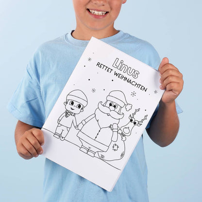 Personalisiertes Malheft zu Weihnachten für Mädchen und Jungen
