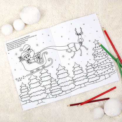 Malheft zu Weihnachten mit fortlaufender Geschichte mit Name des Jungen