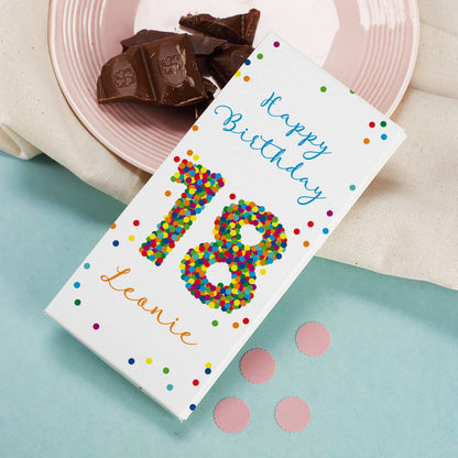 100g Schokolade zum 18. Geburtstag