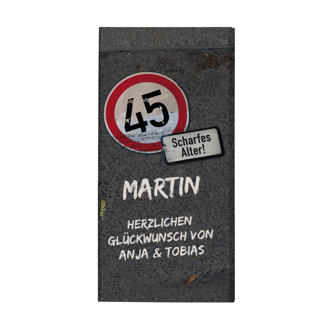 100g Schokolade mit Verkehrszeichen