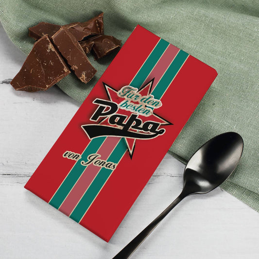 Leckere Schokolade in persönlicher verpackung zum Vatertag