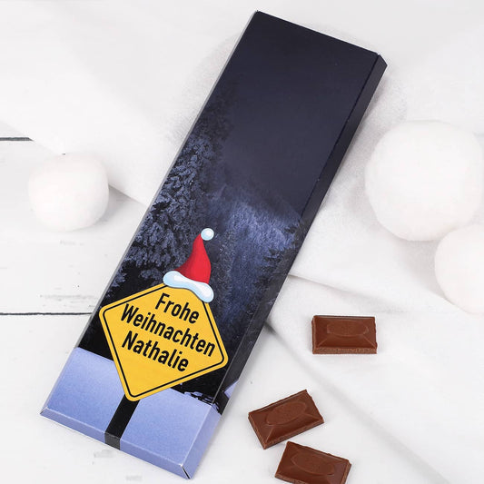Weihnachtsschokolade mit Wunschnamen