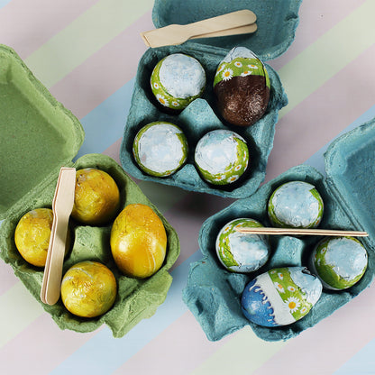 "Frohe Ostern" Schokoeier mit Wunschname & buntem Oster-Motiv