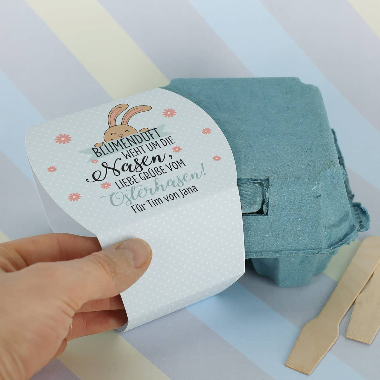 Persönliche Banderole mit süßem Spruch