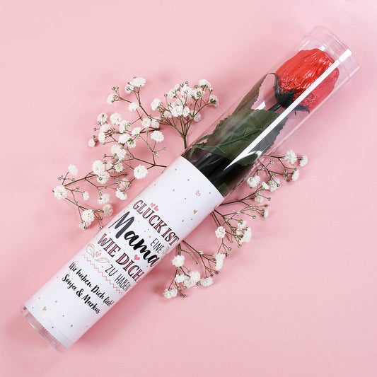Muttertagsgeschenk Schoko Rose