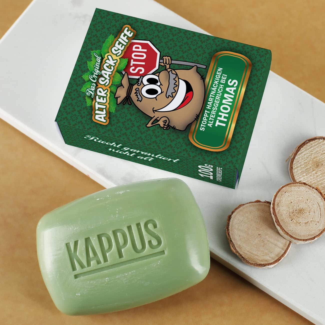 Persönliche Seife Alter Sack