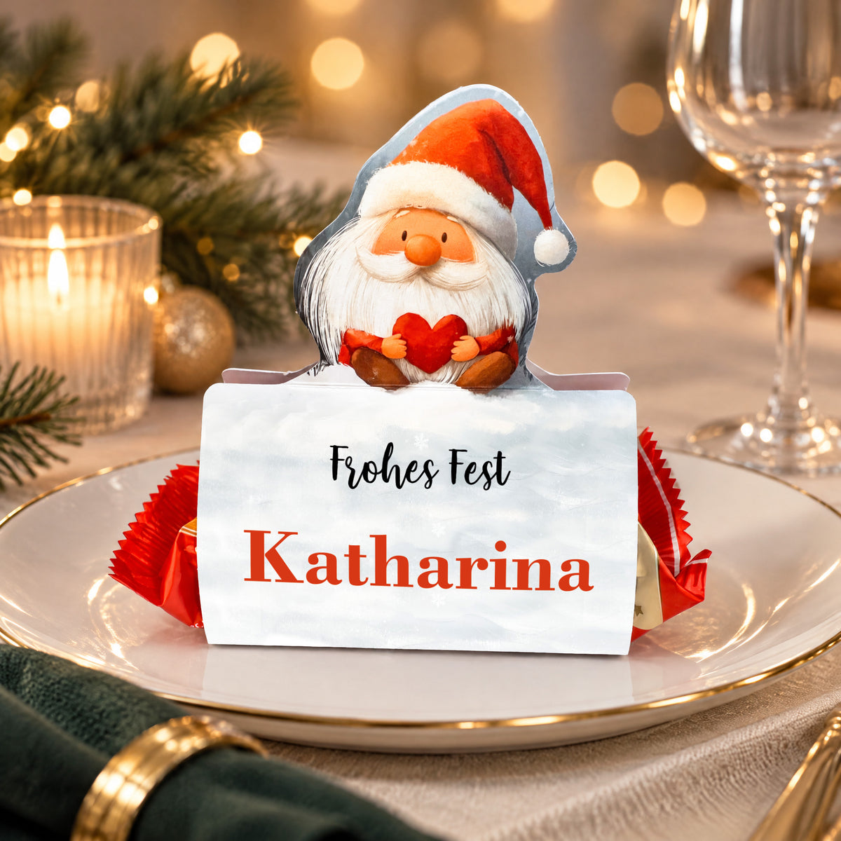 Persönliches Gastgeschenk mit Ministollen und Wichtelverpackung