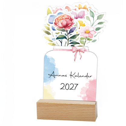 Blumenstrauss Tischkalender mit Wunschtext