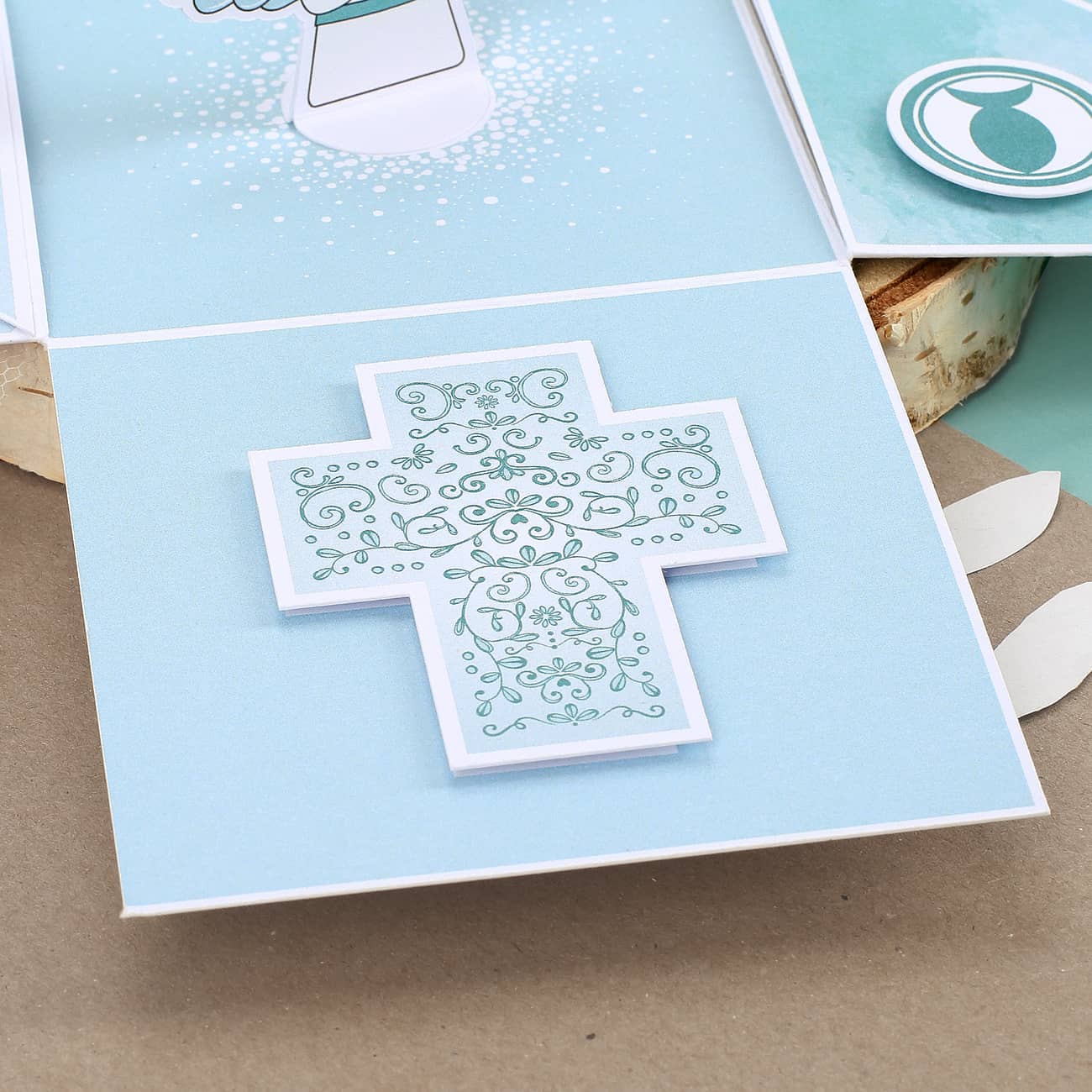 Überraschungsbox zur Kommunion mit 3-D Elementen