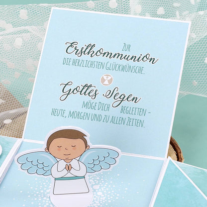 Überraschungsbox zur Kommunion mit Engel