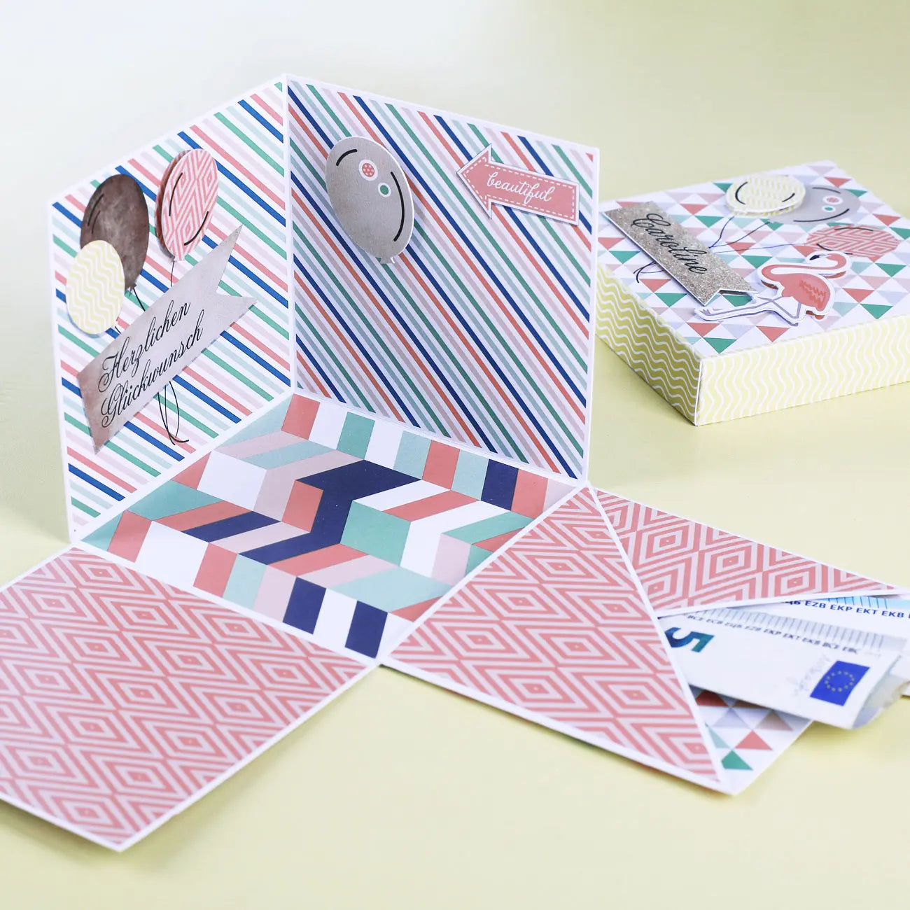 Box mit Beispiel für Geldgeschenke