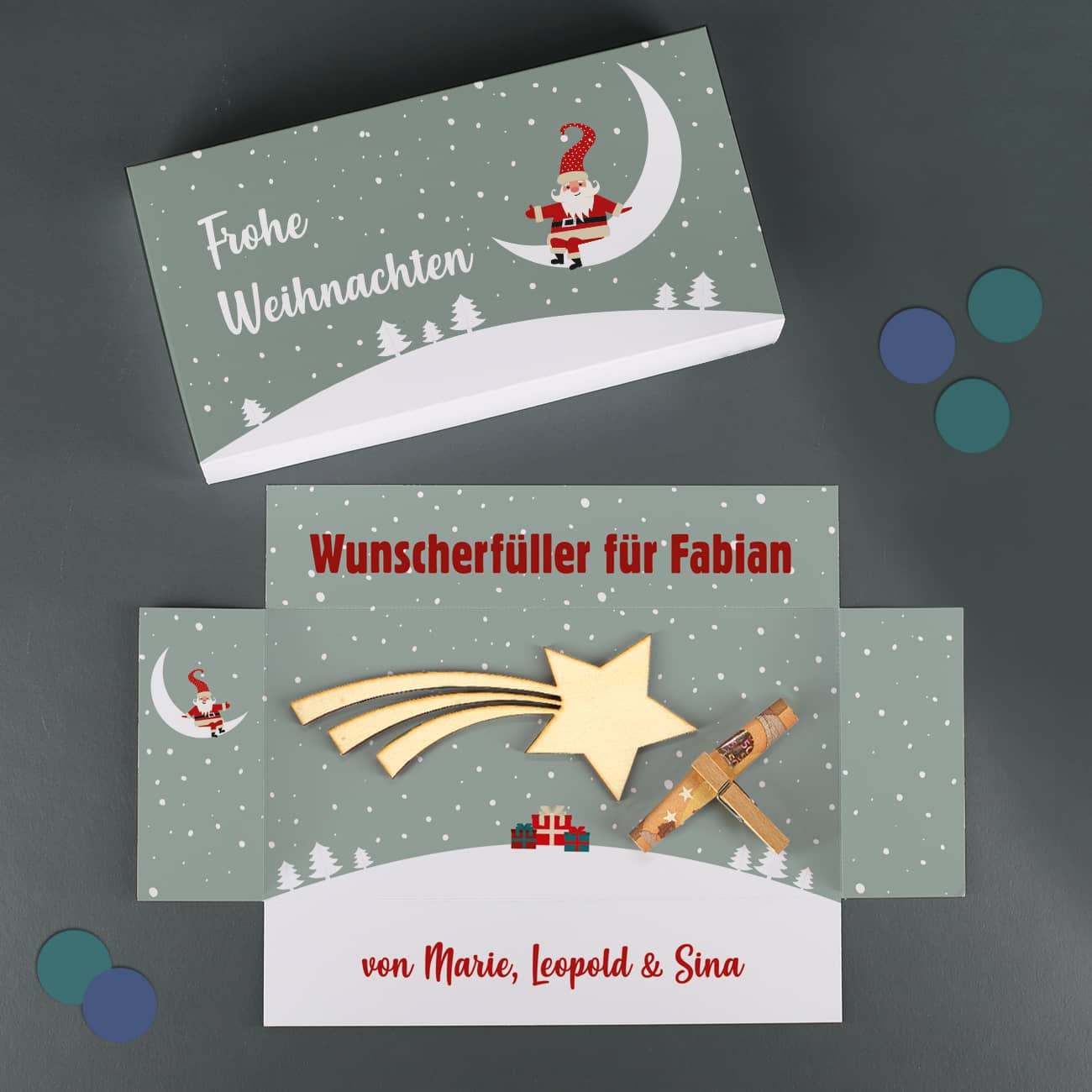 Persönliche Verpackung für Geldgeschenke zu Weihnachten