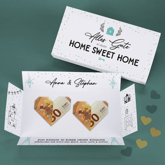 Geldgeschenk zum Hausbau oder Einzug, Explosionsbox Home Sweet Home