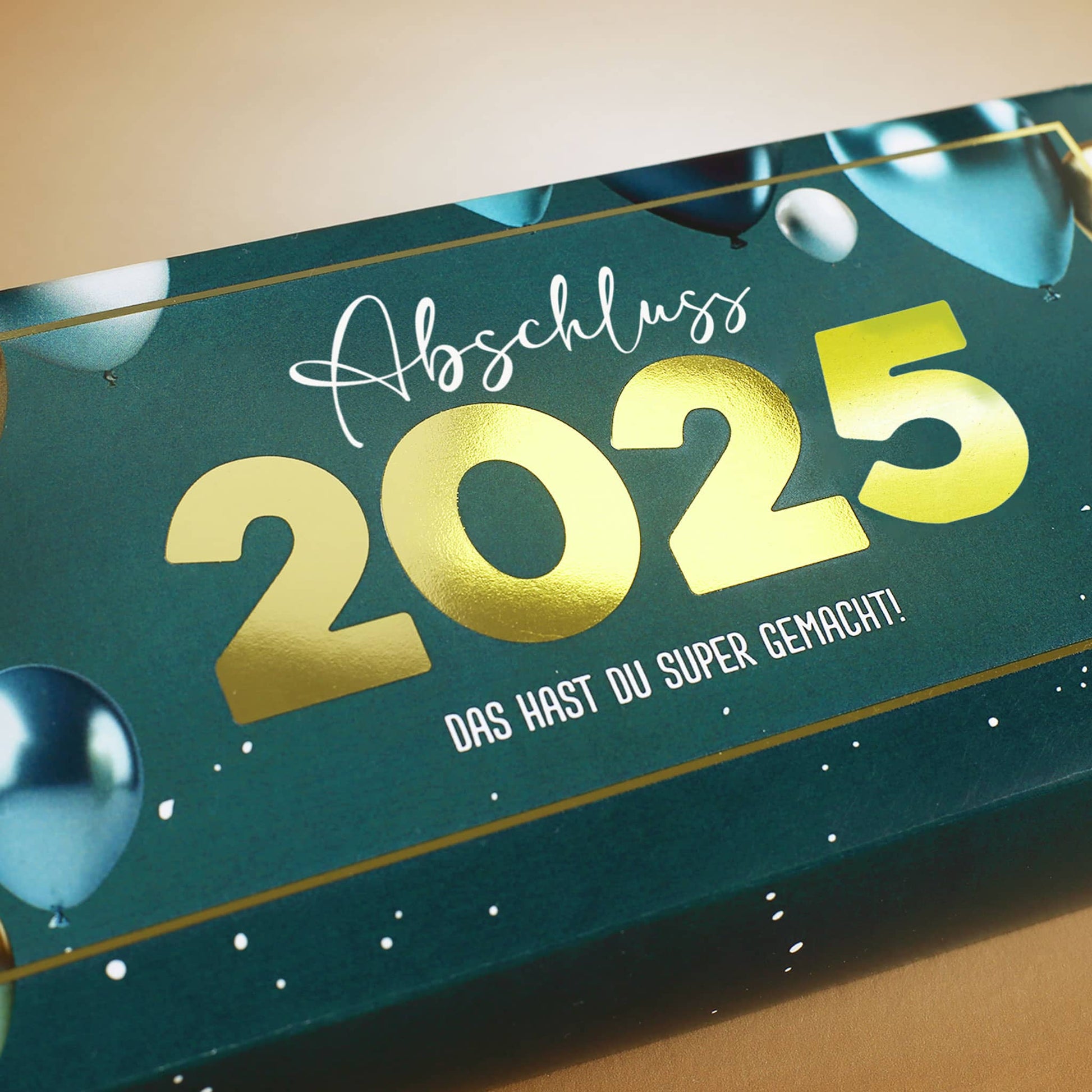 Geldgeschenk zum Abitur 2025 - Überraschungsbox mit Name & Wunschtext