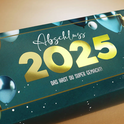 Geldgeschenk zum Abitur 2025 - Überraschungsbox mit Name & Wunschtext