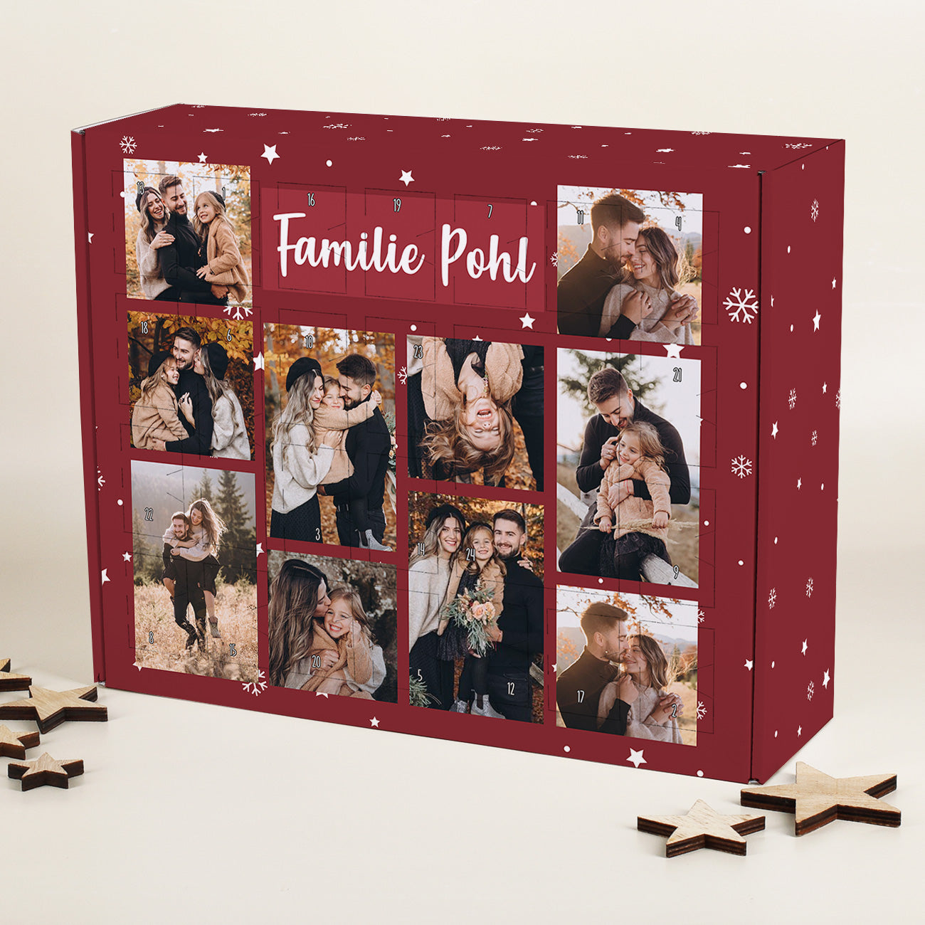 Persönlich gestalteter Weihnachtskalender für die Adventszeit