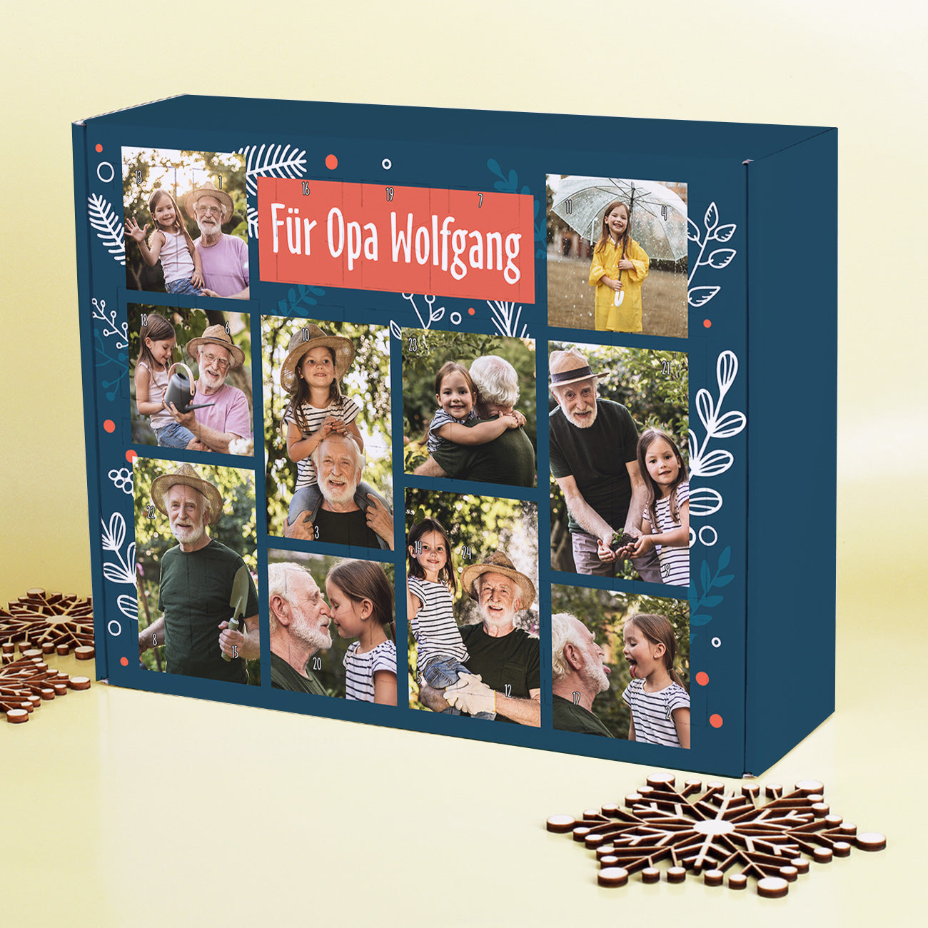 Individueller Fotodruck auf Adventskalender zum Selberfüllen