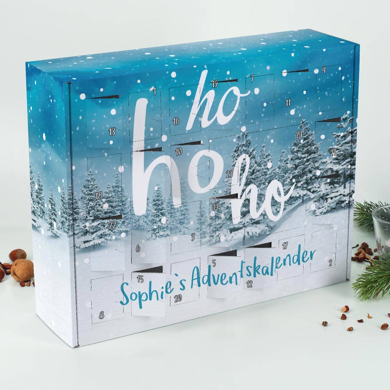 Ho ho ho! - Adventskalender zum selber füllen mit Ihrem Wunschtext