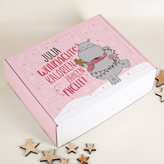 Adventskalender mit Name nach Wunsch bedruckt zum selber Befüllen