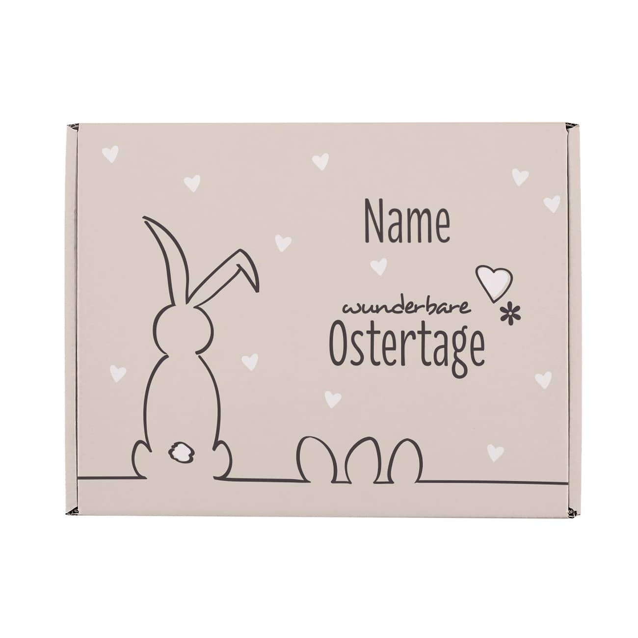 Osterhase Geschenkbox mit Name nach Wunsch bedruckt