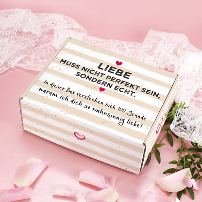Liebe muss echt sein - Geschenkverpackung mit Wunschtext