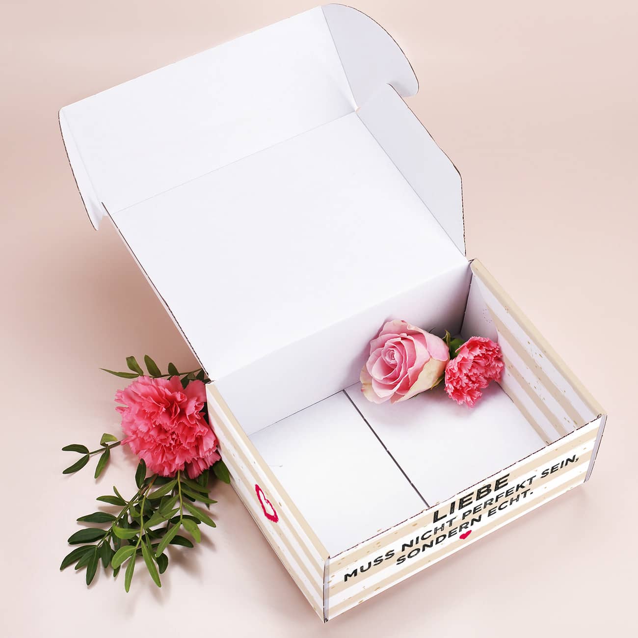 Persönliche Verpackung für romantische Geschenke