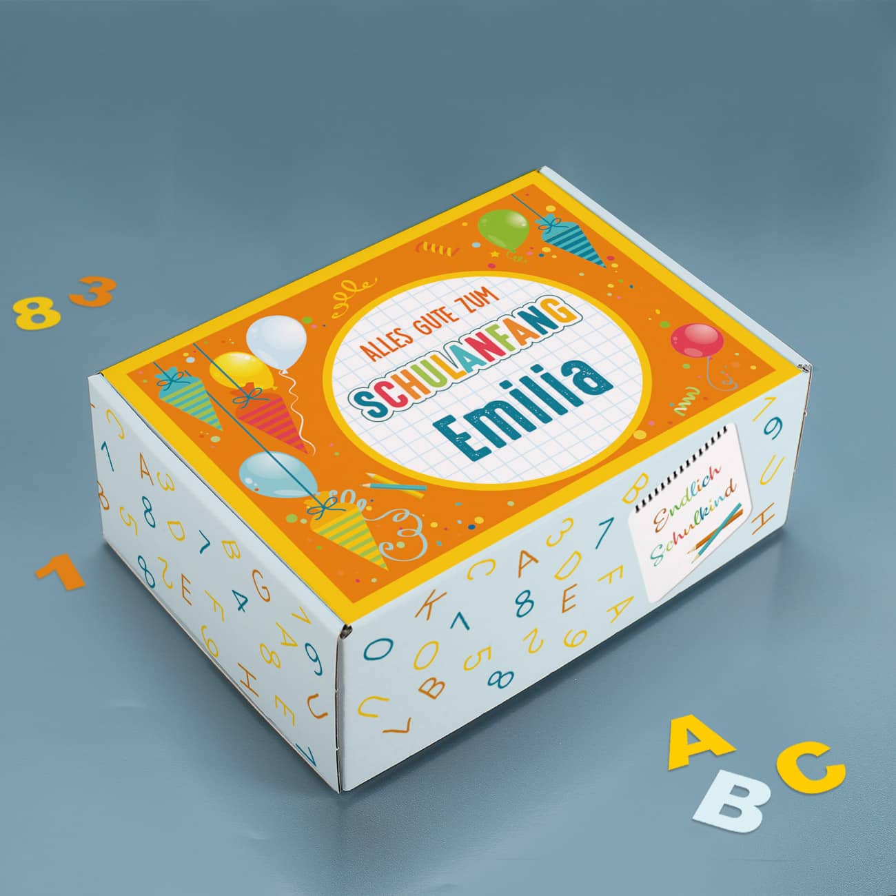 Alles Gute zum Schulanfang - Geschenkverpackung mit Name