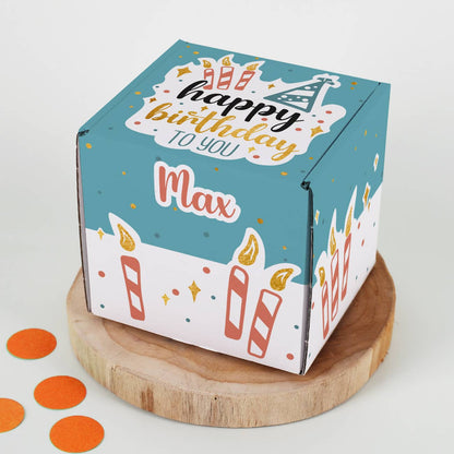 Moderne Verpackung für kleine Präsente zum Geburtstag