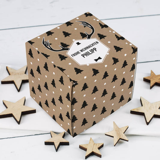 Bedruckte Geschenkbox zu Weihnachten