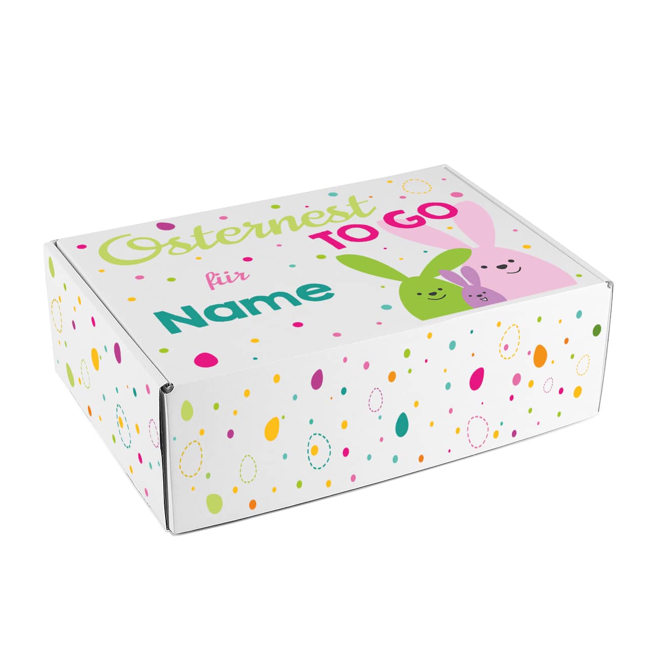 Geschenkbox zu Ostern mit Name bedruckt