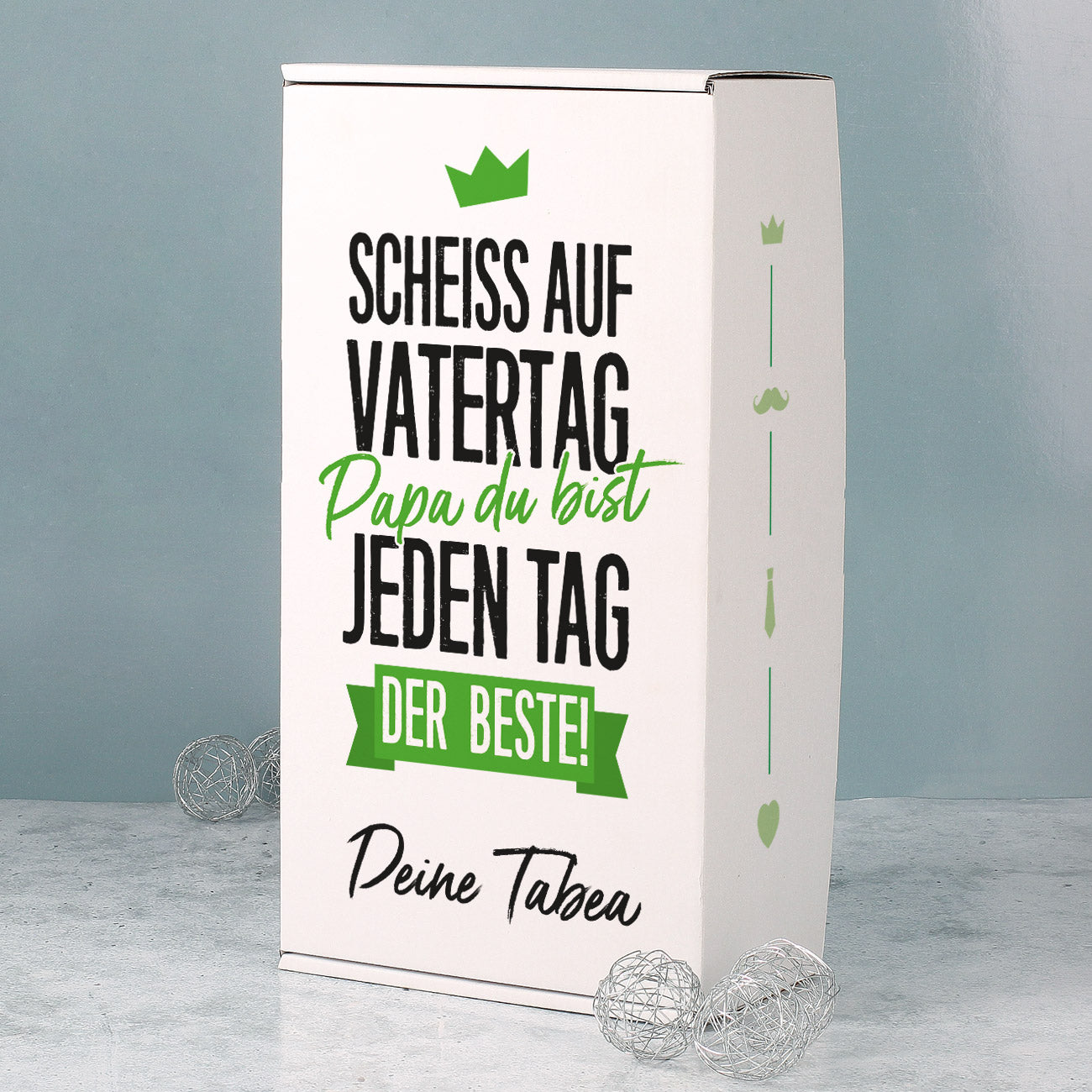 Scheiß auf Vatertag Papa, du bist jeden Tag der Beste! - Geschenkbox zum Vatertag
