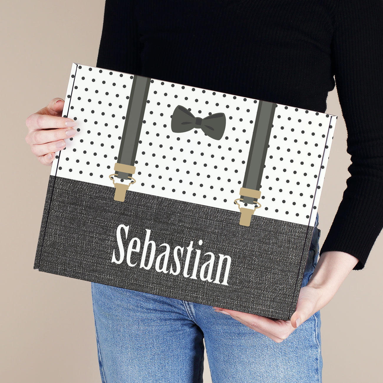 Großer Geschenkkarton für Männer mit Wunschname
