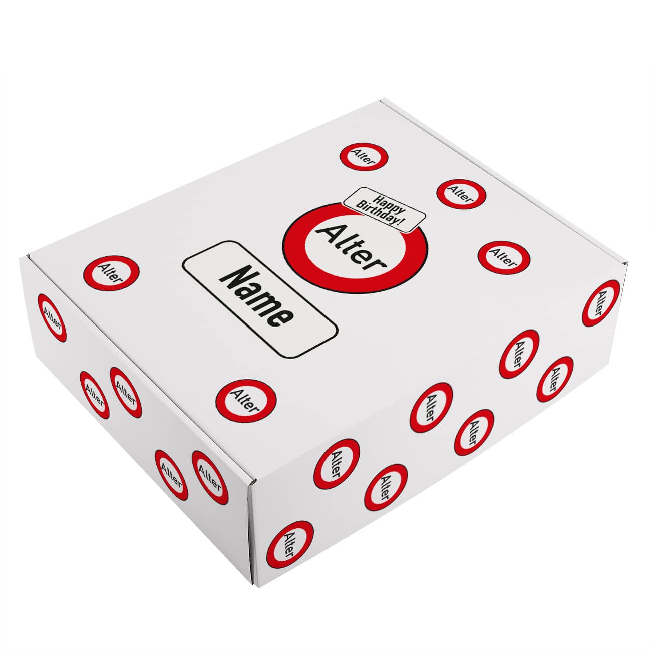 Mit Ihren Angaben bedruckt