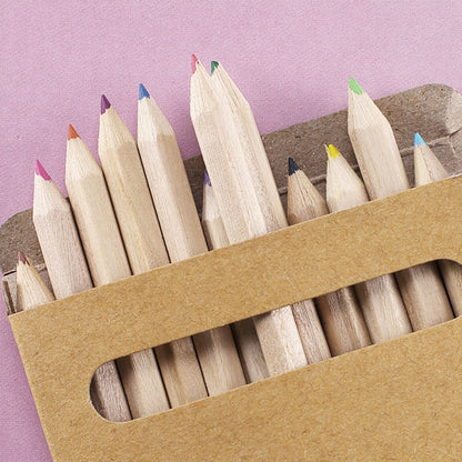 12 Buntstifte in geöffneter Verpackung