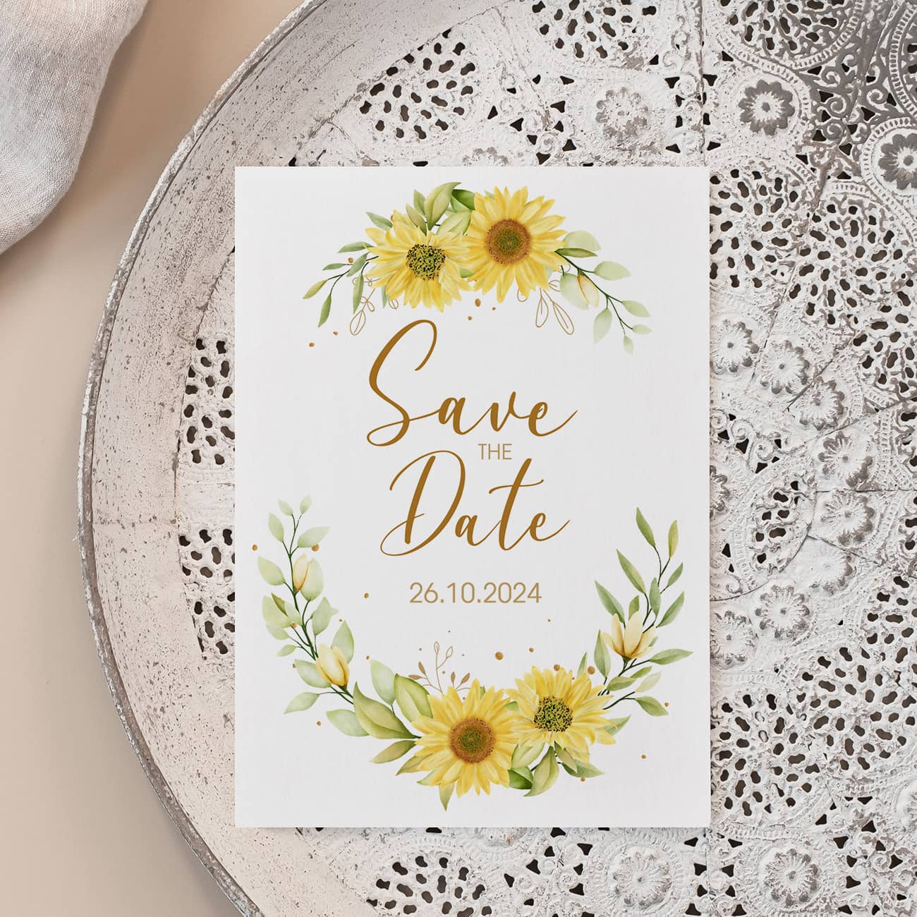 Wunderschöne Save the Date Karten rundum personalisiert