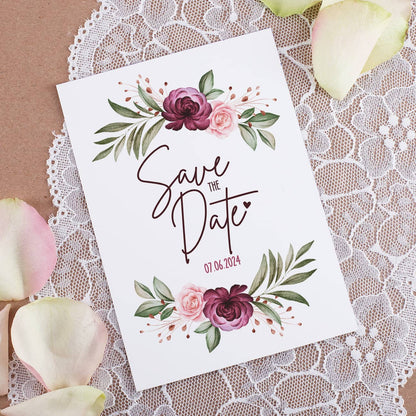 Wunderschöne Save the Date Karten rundum personalisiert