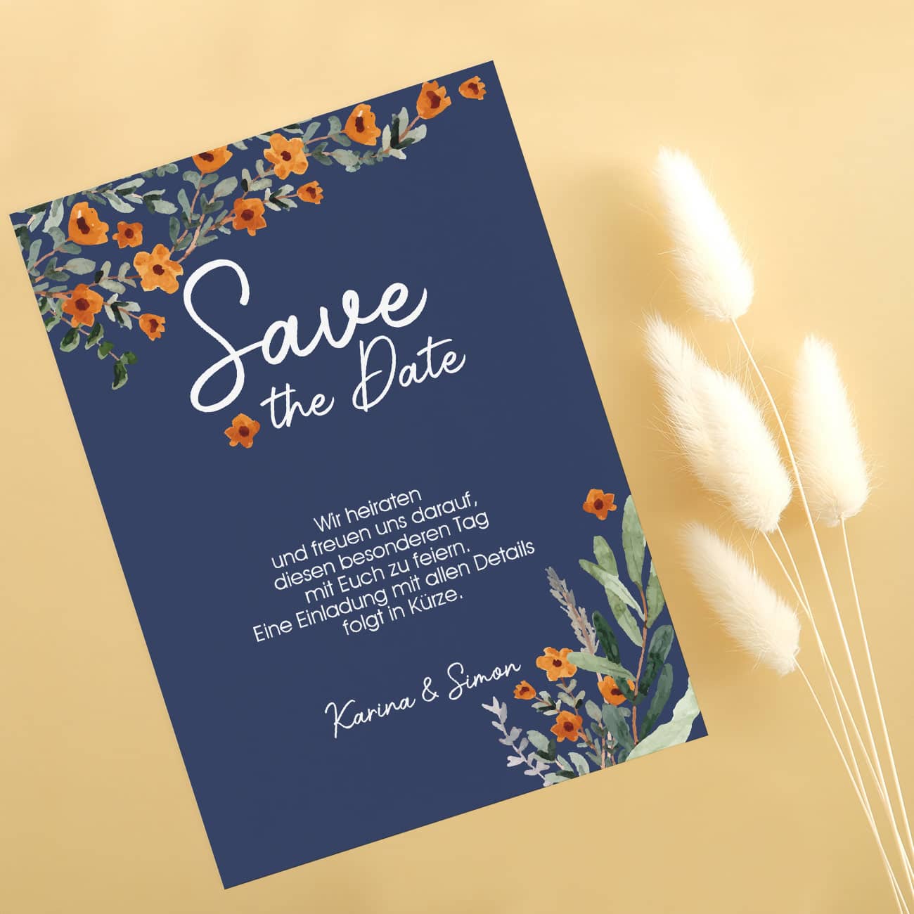 Mit Text nach Wunsch