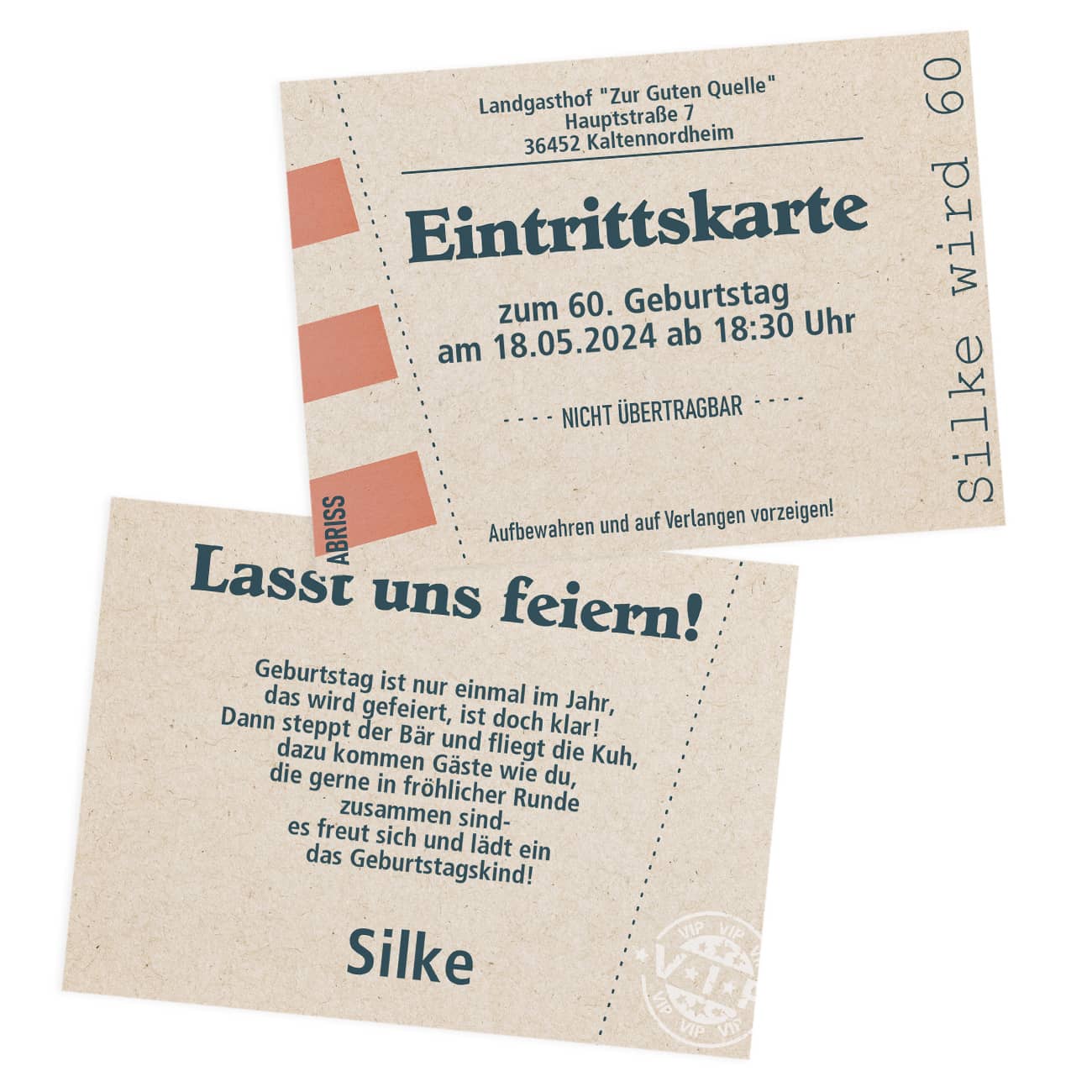 Personalisierte Einladungskarte zum Geburtstag