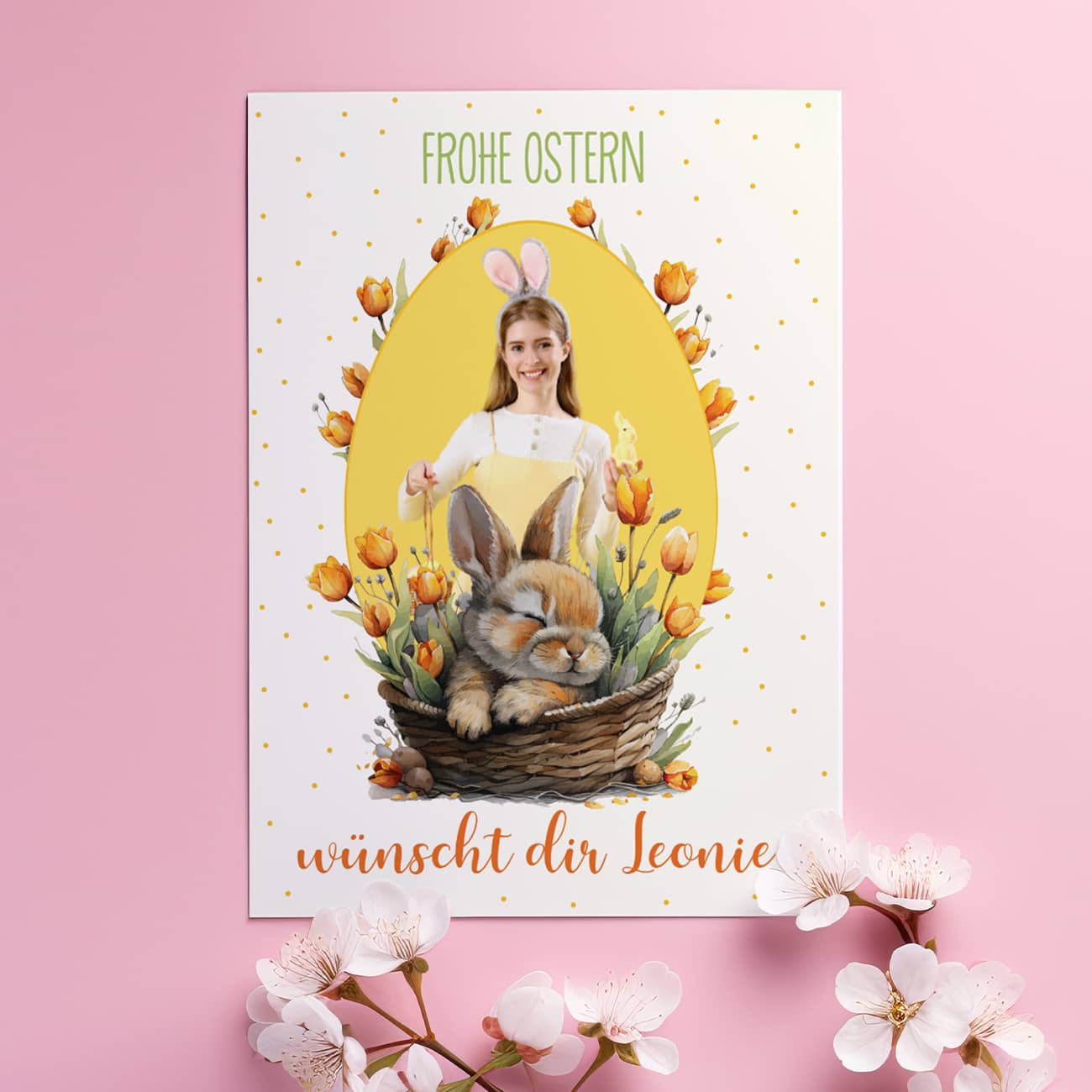 Vorderseite mit Foto & Text personalisiert