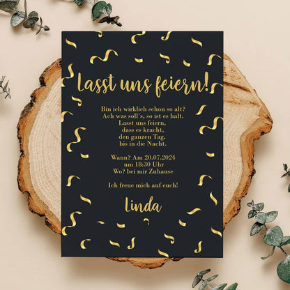 Rückseite mit individueller Textgestaltung