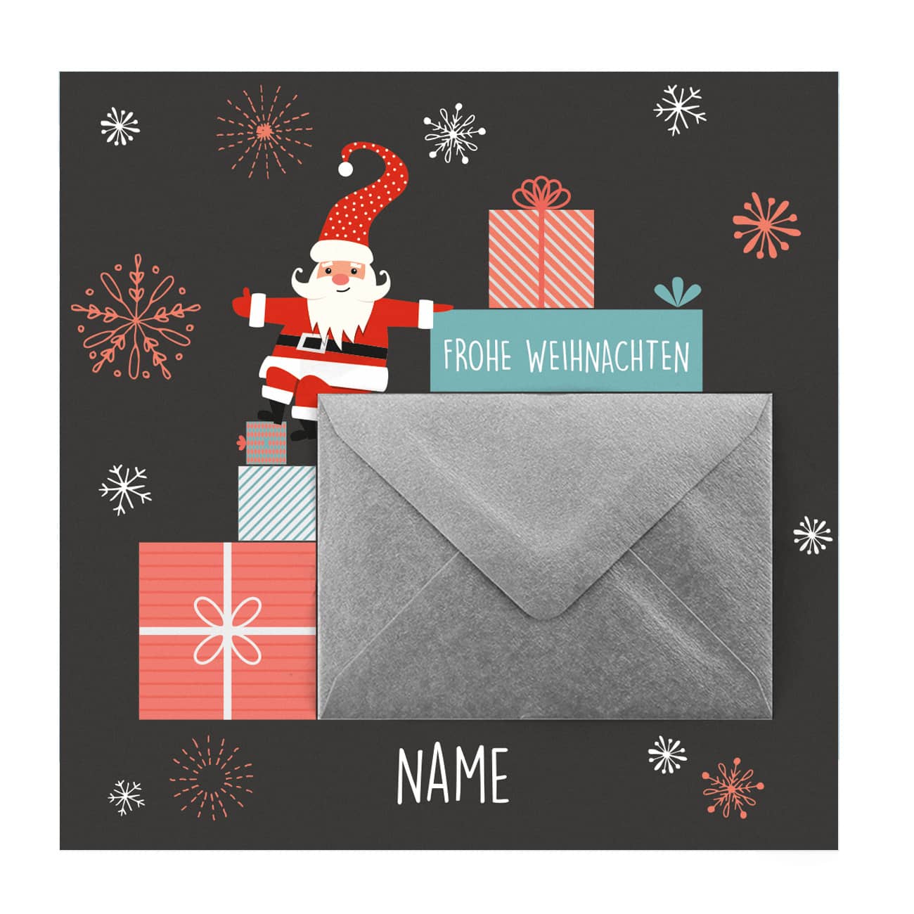 Geldgeschenk Weihnachtskarte mit Umschlag