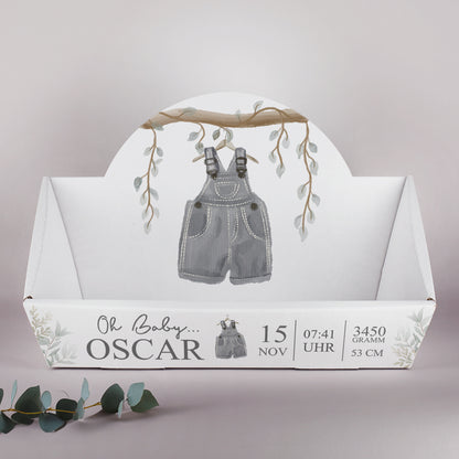 Bedruckter Geschenkkorb aus Pappe