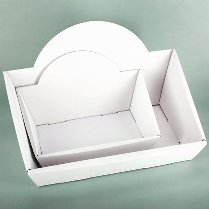 Leerer Geschenkkorb aus Karton in kleiner und großer Größe – stabile Geschenkverpackung zum Befüllen