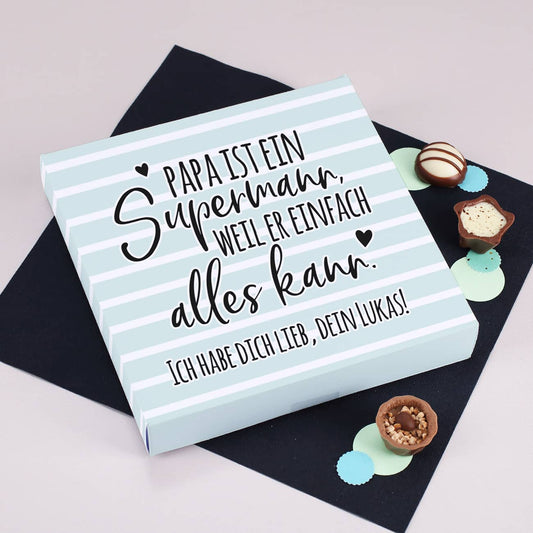 Pralinen zum Vatertag mit schönem Spruch