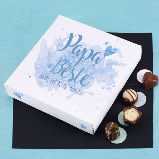 Pralinen "Papa du bist der Beste" mit Personalisierung