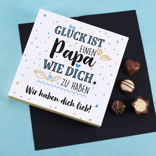 Pralinen zum Vatertag mit schönem Spruch
